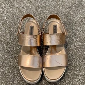 Steve Madden Rose Gold Platform Sandals